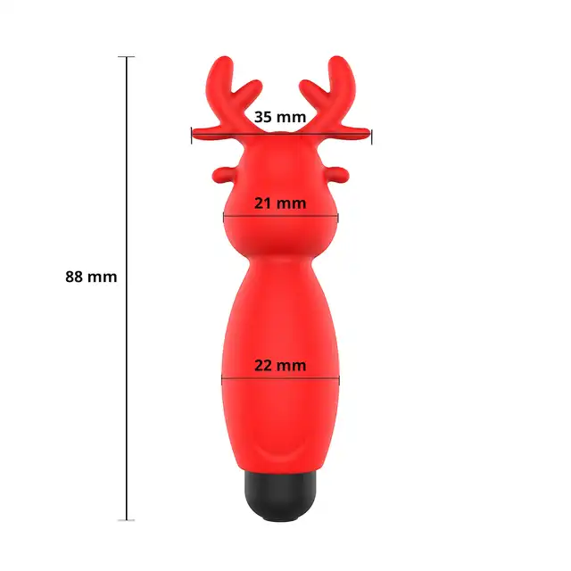 Erospace - Sweet Play Mini Rendeer Vibrator. Mini wibrator w kształcie renifera, dyskretna przyjemność zawsze pod ręką