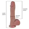 Erospace - Natural Play D6. Silikonowe dildo 22 cm z funkcją podgrzewania i wibracji 
