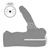 Boners - T-shape Ball Splitter. Regulowany silikonowy ring do jąder dla intensywnej stymulacji i wyrazistego wyglądu