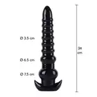 Hidden Desire - Extreme Anal Drill XXL 34 cm. Ekstremalne dildo analne XXL, PVC, szeroka podstawa, dla intensywnych doznań.