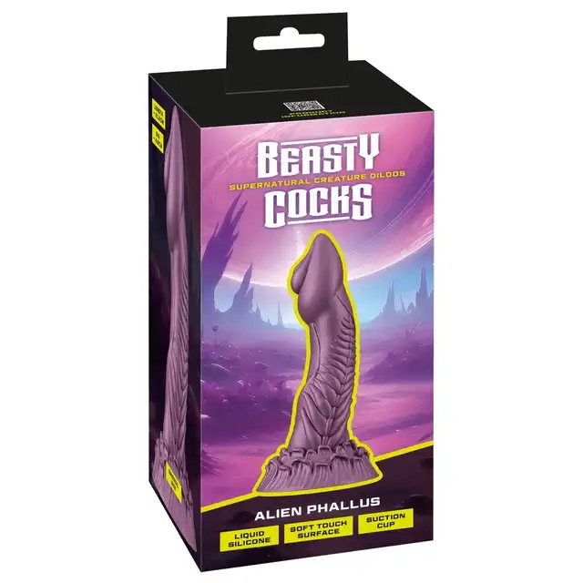 Beasty Cocks - Alien Phallus. Metaliczne wykończenie i fantazyjna struktura dla wyjątkowej stymulacji. 