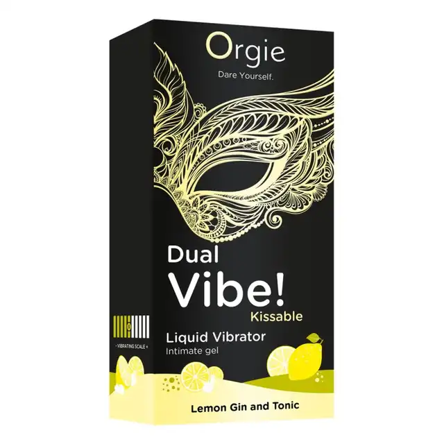 Orgie - Dual Vibe! Lemon Gin and Tonic. Intensywny wibrator w płynie o smaku cytrynowego ginu z tonikiem