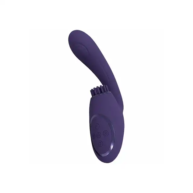 Vive Gen - Triple Motor G-Spot Vibrator with Pulse Wave and Vibrating Bristles - Purple