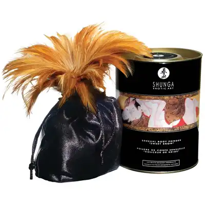 Shunga - Body Powder Strawberry Sparkling Wine. Rozpalający zmysły, smakowy puder do ciała. Jedwabista otulająca konsystencja o smaku truskawkowego wina musującego.