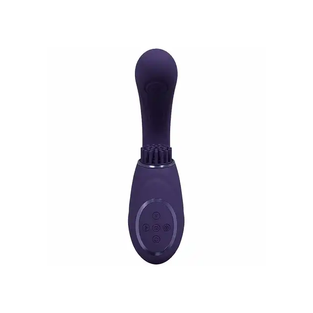 Vive Gen - Triple Motor G-Spot Vibrator with Pulse Wave and Vibrating Bristles - Purple