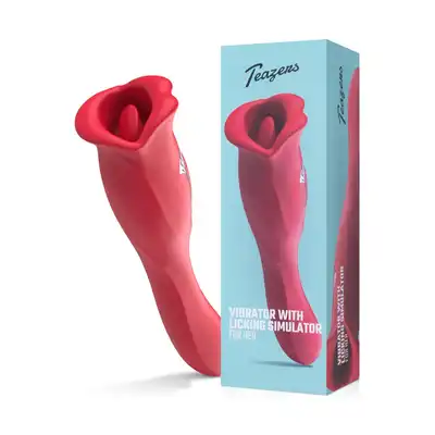 Teazers - Vibrator with Licking Clitoris Stimulator. Wibrator o dwóch końcówkach, idealna stymulacja łechtaczki i punktu G