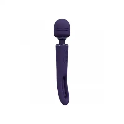 Vive - Kiku Double Ended Wand with Innovative G-Spot Flapping Stimulator Purple. Niezrównana wszechstronność i intensywna stymulacja dzięki podwójnemu końcowi