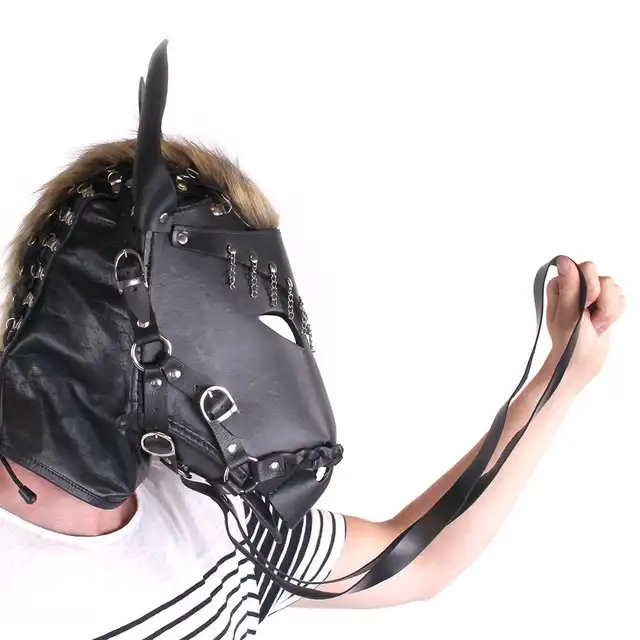 O-Products - Unique Leather Horse Head Mask. Niesamowita, realistyczna maska konia.