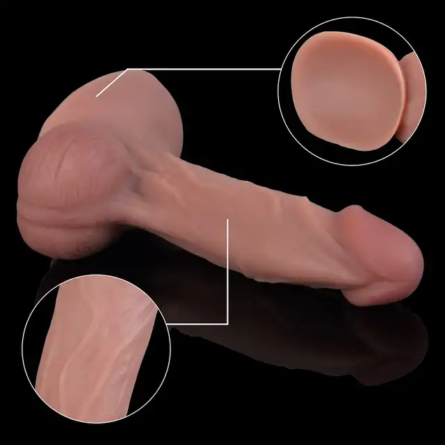 Erospace - Natural Play D4. Realistyczne dildo 21 cm intensywne doznania z wysokiej jakości silikonu