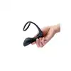 B-Vibe - Ringer Cock Ring and Plug. Ring ze stymulacją prostaty, wodoodporny