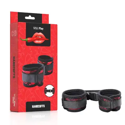 Erospace - Wild Play Handcuffs. Skórzane kajdanki na ręce, kontrola i dominacja w eleganckim stylu
