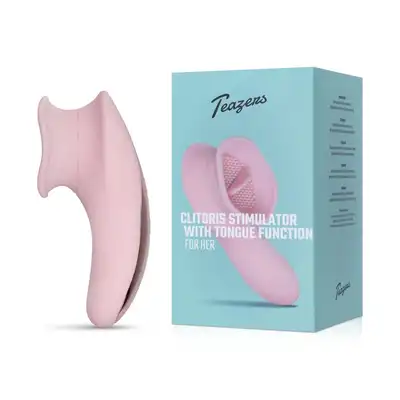 Teazers - Clitoral Stimulator With Thong Pink. Wibrator do stymulacji łechtaczki typu lay-on, intensywne wypustki i języczek