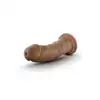 Au Naturel - 8 Inch Dildo Mocha. Realistyczne dildo z miękką zewnętrzną warstwą i twardym rdzeniem