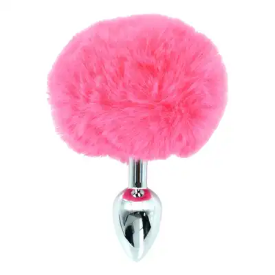 ToyJoy - Enchanting Bunnytail Buttplug. Korek analny o gładkiej powierzchni, zakończony uroczym, różowym, króliczym ogonkiem.