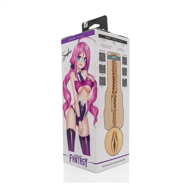 Fleshlight - Fantasy Sasha Nakamoto Ecchi Beige. Ekskluzywny masturbator z ultra seksowna anime dziewczyną, unikalna tekstura stymulacyjna