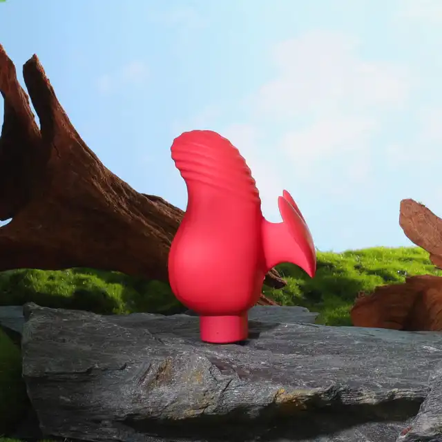 Gaia - Eco Love Vibrator. Różowy, biodegradowalny wibrator na palec z 10 trybami wibracji
