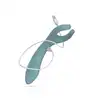 Bloom - The Peony Couple Vibrator Green. Wibrator dla par z dwustronnym użytkowaniem i technologią Swipe