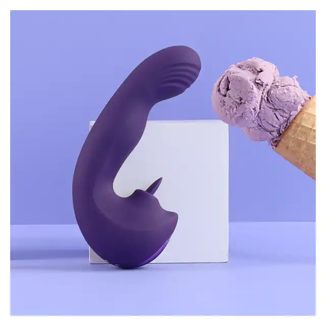 Vive - Yumi Triple Motor G-Spot Finger Motion Vibrator and Flickering Tongue Stimulator Purple. Wibrator punktu G, intensywna stymulacja dzięki ruchowi „come-hither” i wibrującemu językowi