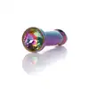 Bseries -  Jewellery Multicolour Penis Plug Clear S. Elegancki korek analny z stali nierdzewnej z pięknym diamencikiem, idealny do eksperymentowania z temperaturą i stymulacji analnej