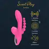 Erospace - Sweet Play Sucking Vivrator with Anal Braids. Wibrator ssący z koralikami analnymi, potrójna stymulacja dla wyjątkowej przyjemności