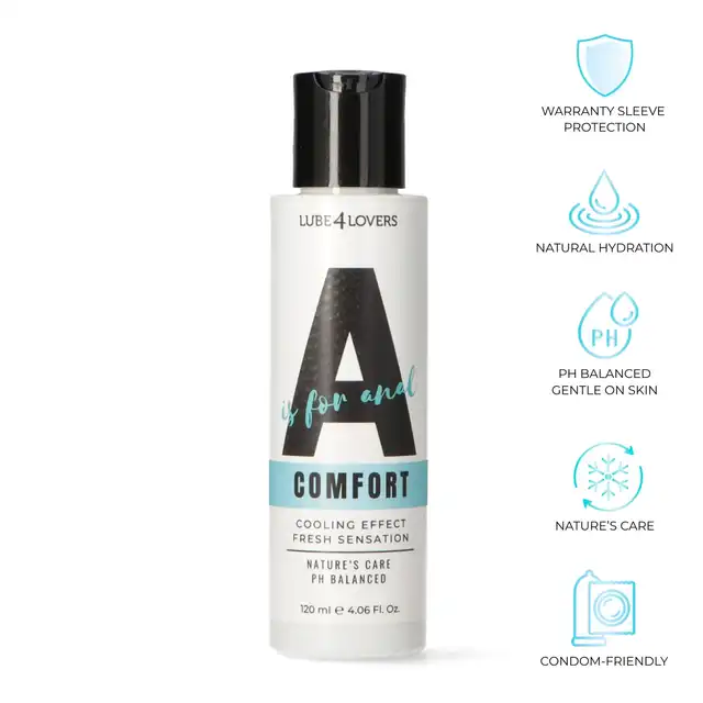 Lube4Lovers - A is for Comfort. Wodny lubrykant analny z efektem chłodzącym 120 ml