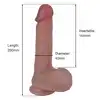 Erospace - Natural Play D1. Realistyczne dildo 21 cm, wyjątkowe doznania i komfort