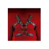 Virgite - Man Bondage Body Harness Mod. 6 Black. Elegancki harness, który zapewnia pełną kontrolę i niezrównaną intensyfikację doznań.