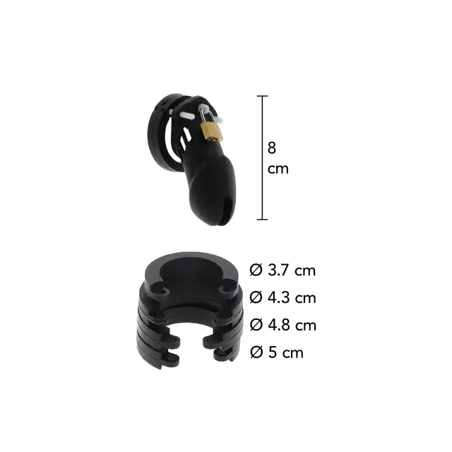 Hidden Desire - Extreme Chastity Cock Cage Silicone L. Silikonowa klatka, regulowane dopasowanie, kontrola erekcji