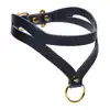 Master Series - Bondage Baddie Collar With O-ring Black/Gold. Regulowana obroża w odcieniach czerni i złota, idealny dodatek do stylizacji i sesji BDSM