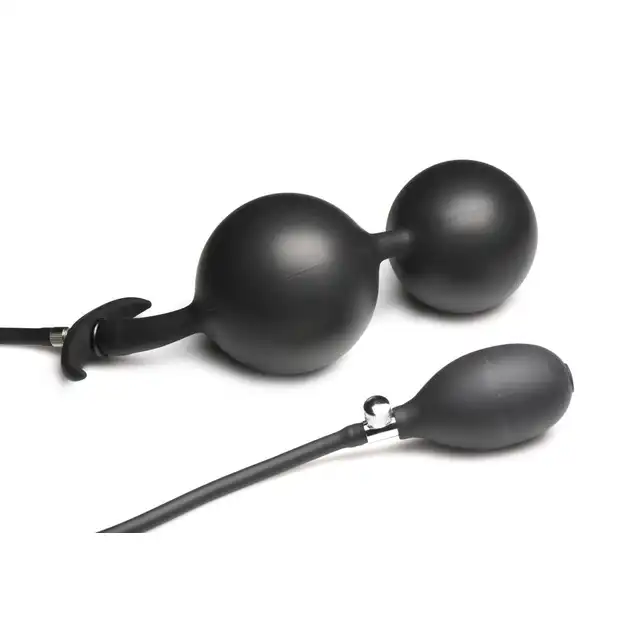 Master Series - Ass Rattler Inflatable Silicone Anal Plug. Nadmuchiwany silikonowy korek analny, intensywna stymulacja na każdym poziomie