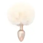 ToyJoy - Enchanting Bunnytail Plug. Biały korek analny o gładkiej powierzchni, zakończony króliczym ogonkiem.