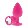 ToyJoy - Diamond Booty Jewel Medium Pink. Różowy korek analny z imitacją kamienia szlachetnego. Elegancka rozkosz i komfortowe wypełnienie.