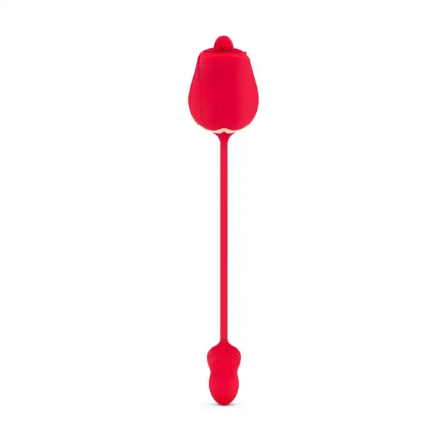 Teazers - Rose Vibrator and Clitoris Stimulator. Wielofunkcyjny wibrator do łechtaczki i jajeczko wibrujące, luksusowy wibrator duo w formie róży