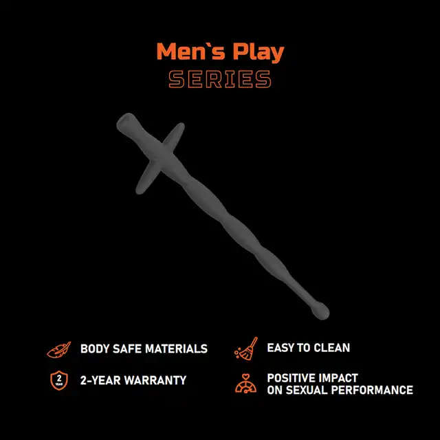 Erospace - Men's Play B10. Dilator do intensywnej stymulacja cewki moczowej z elastycznego silikonu