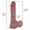 Erospace - Natural Play D2. Realistyczne dildo 20,6 cm wyjątkowa przyjemność z wysokiej jakości silikonu