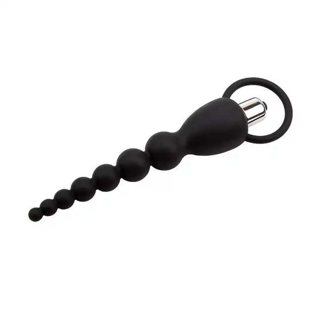 Chisa - Black Mount Elite Power Beads. Wibrujące koraliki analne z wysokiej jakości silikonu