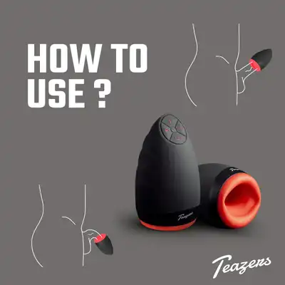 Teazers - Oral Masturbator. Nowoczesny masturbator męski z funkcją wibracji i rozgrzewania, niezapomniane doznania