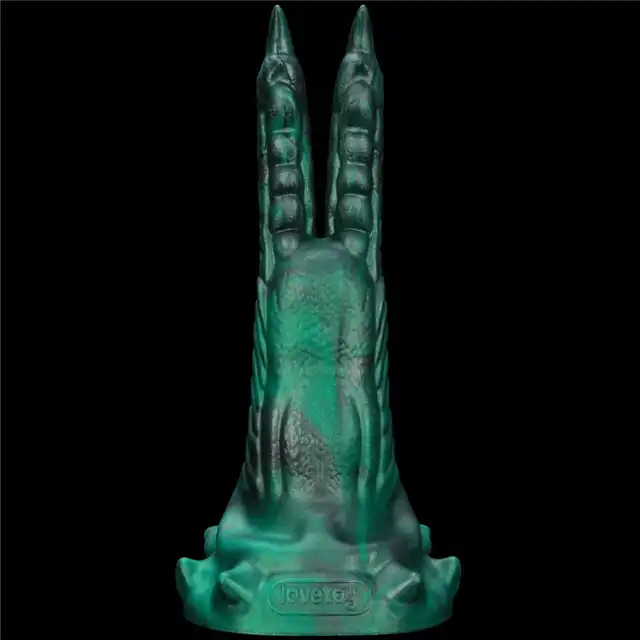 LoveToy - Savage Charm Double-Claw. Fantazyjne podwójne silkonowe dildo z pazurami i wibracjami. SUPER MOCNE!!!