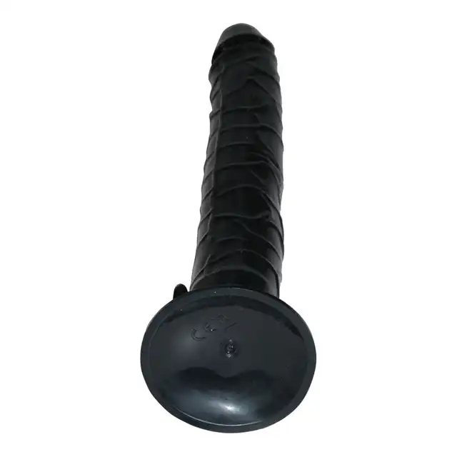 XR Brands - The Tower of Pleasure Huge Dildo. Ogromne czarne dildo z przyssawką, stabilna i solidna konstrukcja, mega stymulacja