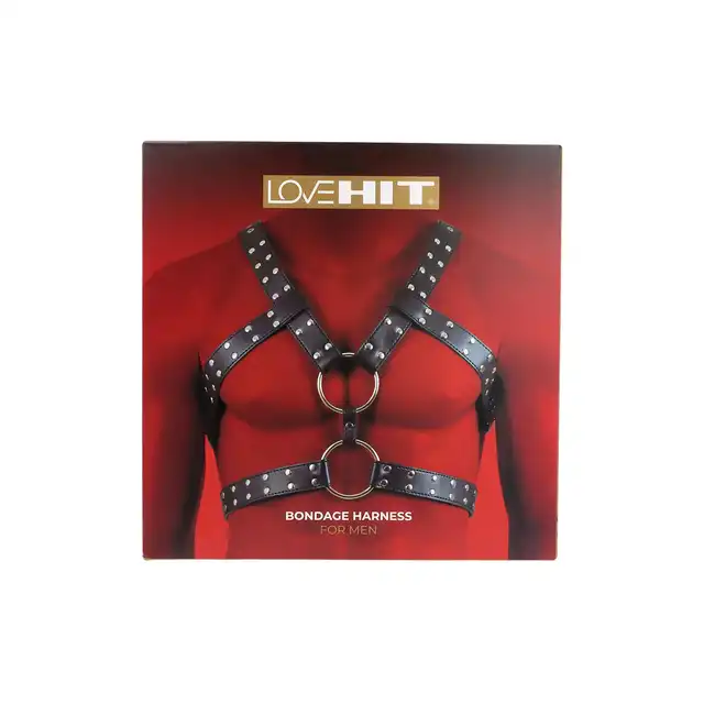 Virgite - Man Bondage Body Harness Mod. 6 Black. Elegancki harness, który zapewnia pełną kontrolę i niezrównaną intensyfikację doznań.