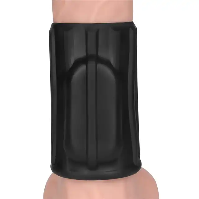 LoveToy - Ridge Knights Ring Vibrating Penis Sleeve. Nakładka na penisa z funkcją wibracji, stymulujące żłobienia i wzmocnienie erekcji