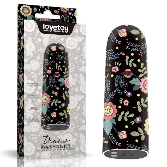 LoveToy - Diana. Kompaktowy, mocny wibrator z 10 trybami, wodoodporny i ładowany magnetycznie
