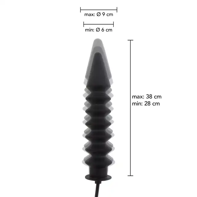 Hidden Desire - Inflatable Ribbed Plug Expert. Nadmuchiwany korek analny z żebrowaniami, zabawka dla ekspertów
