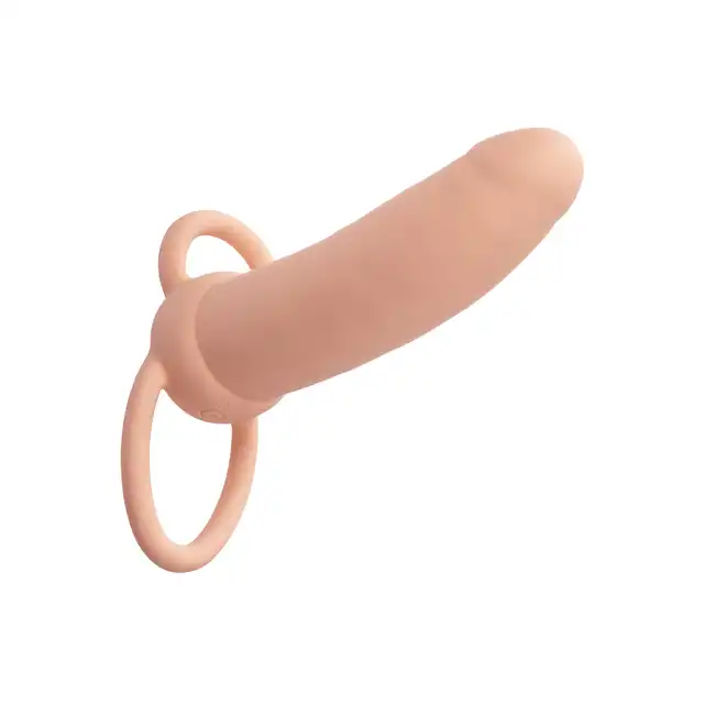 CalExotics - Performance Maxx Rechargeable Thick Dual Penetrator. Nakładna na penisa posiadająca 10 funkcji, zwiększoną grubość oraz pierścień na mosznę