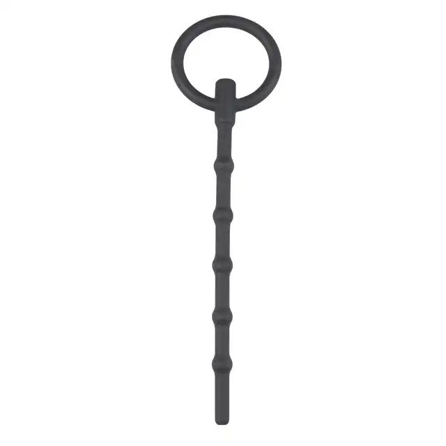 Sinner Gear - Long Hollow Silicone Penis Plug. Długi, elastyczny silikonowy dilator z otworem.