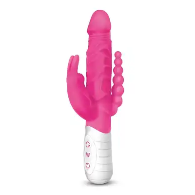Rabbit Essentials - Slim Realistic double penetrtion. Potrójna stymulacja, 7 funkcji wibracji.