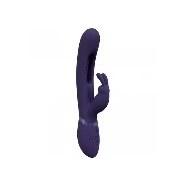 Vive Mika - Triple Motor - Vibrating Rabbit with Innovative G-Spot Flapping Stimulator - Purple