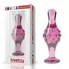 LoveToy - Dildo 4.5" Glass Romance. Różowe szklane dildo – luksusowe, schładzane i podgrzewane, z pudełkiem upominkowym