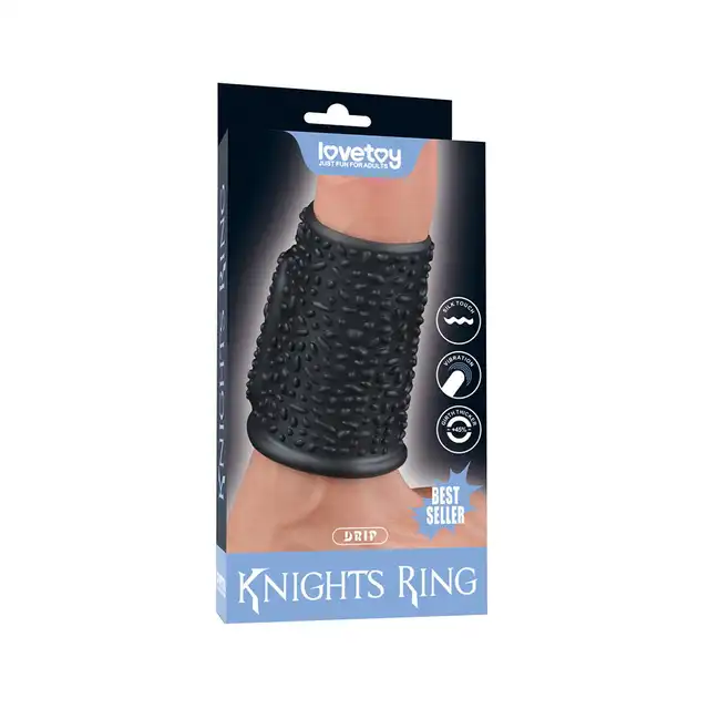 LoveToy - Drip Knights Ring Vibrating Penis Sleeve. ibrujący pierścień na penisa