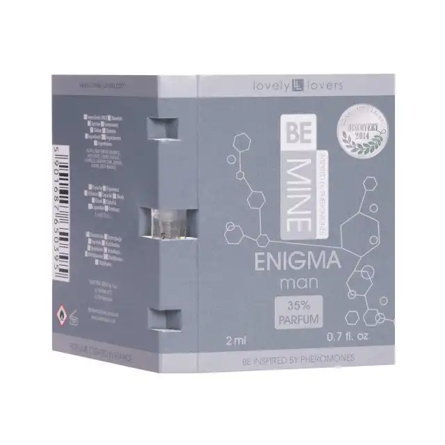 Lovely Lovers - Be MIne Enigma Parfum Man 2ml. Intrygujące perfumy męskie z feromonami, z eleganckimi nutami drzewno-ziołowymi i kwiatowo-owocową świeżością